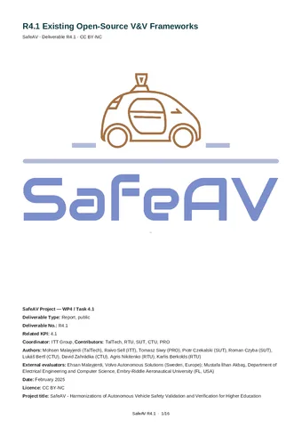 Cover of the Open-Source V&V Frameworks review